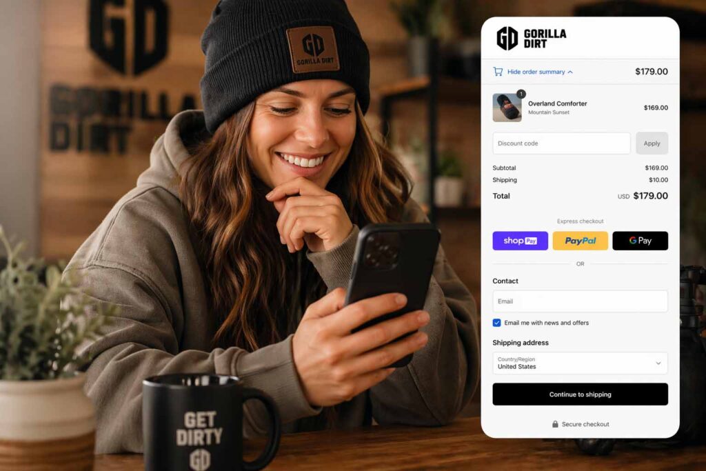 checkout screen